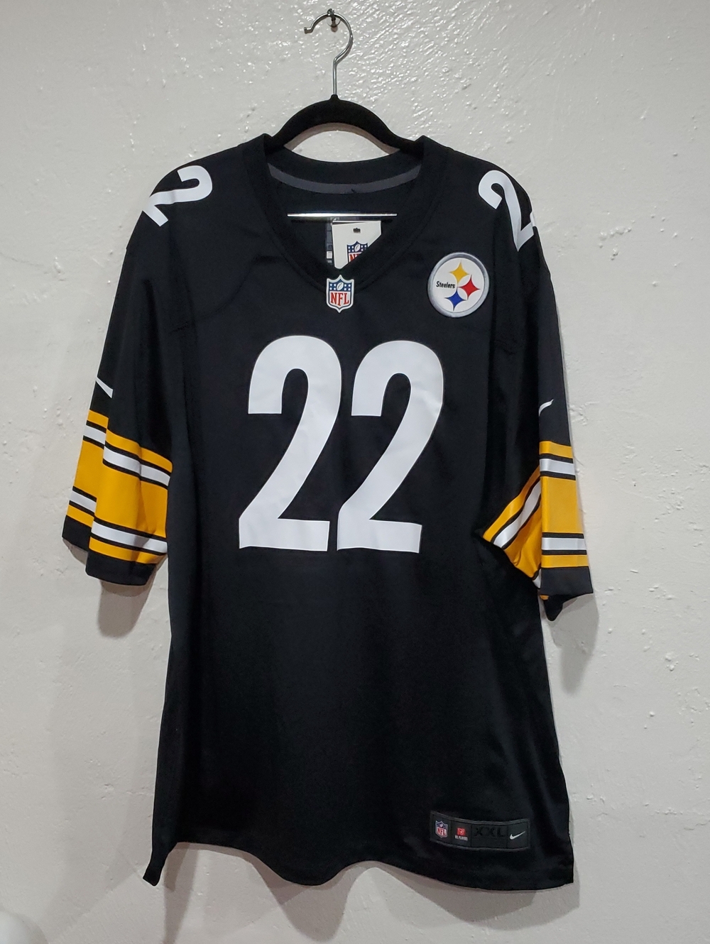 Nike NFL Pittsburgh Steelers #22 Harris Black Football Jersey Size XXL